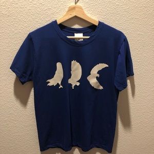 Bird Pattern Blue Shirt